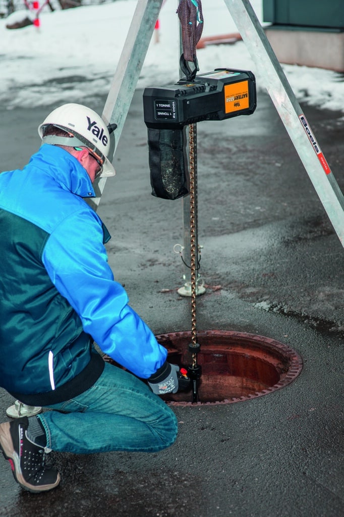 BatteryStar Yale kettingtakel driepoot CraneSolutions