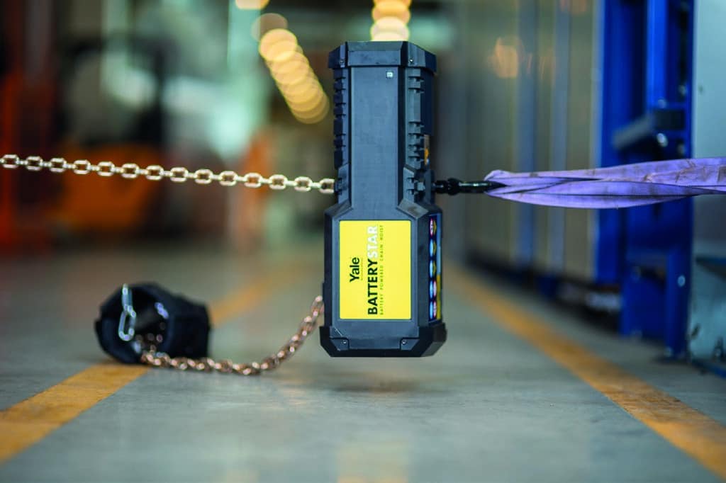BatteryStar Yale kettingtakel trekopstelling CraneSolutions