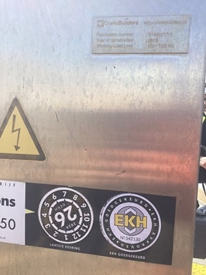 Voorbeeld EKH Keuringssticker